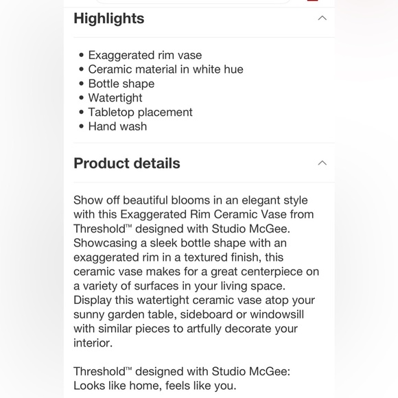 Viral Tan Peony Stems by Ashland Arrangement in off white Exaggerated Rim Vase - Picture 7 of 8